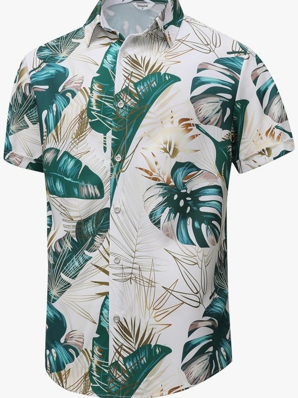 NIP Small Mens Hawaiian Shirt, Short Sleeves Button Down
